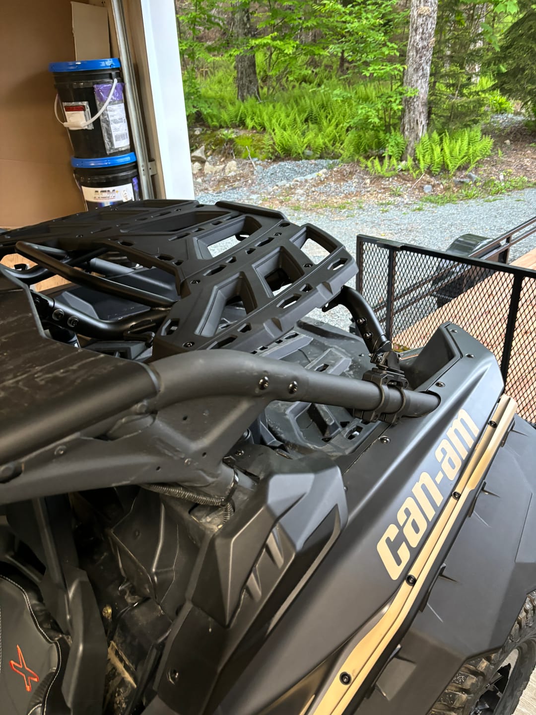 Customer photo review of LinQ Pivoting Rack Spare Tire Rack for Can Am X3 / X3 Max