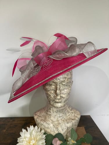 Customer photo review of Sinamay Wide Fascinator Base 39 x 49cm HA082