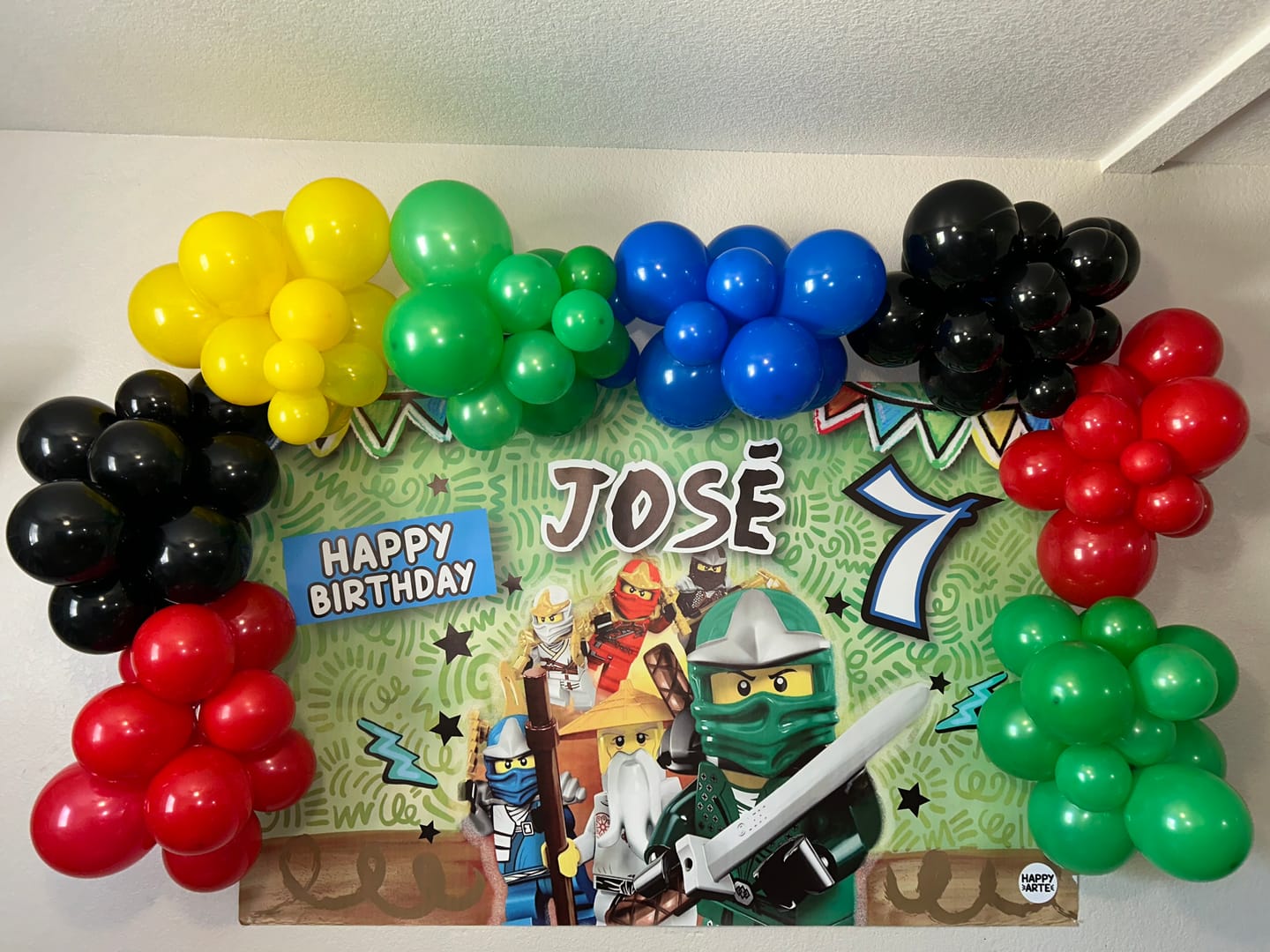 Customer photo review of Personalized Party Banner Ninjago 2