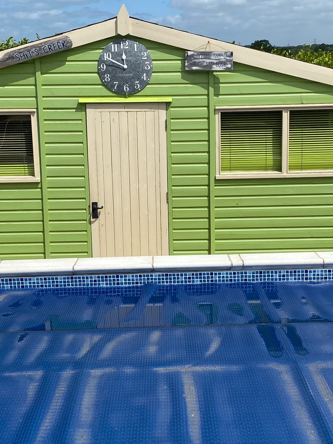 Customer photo review of Thomas Kent London. Arabic Outdoor Wall Clock 20" (51cm) Cement