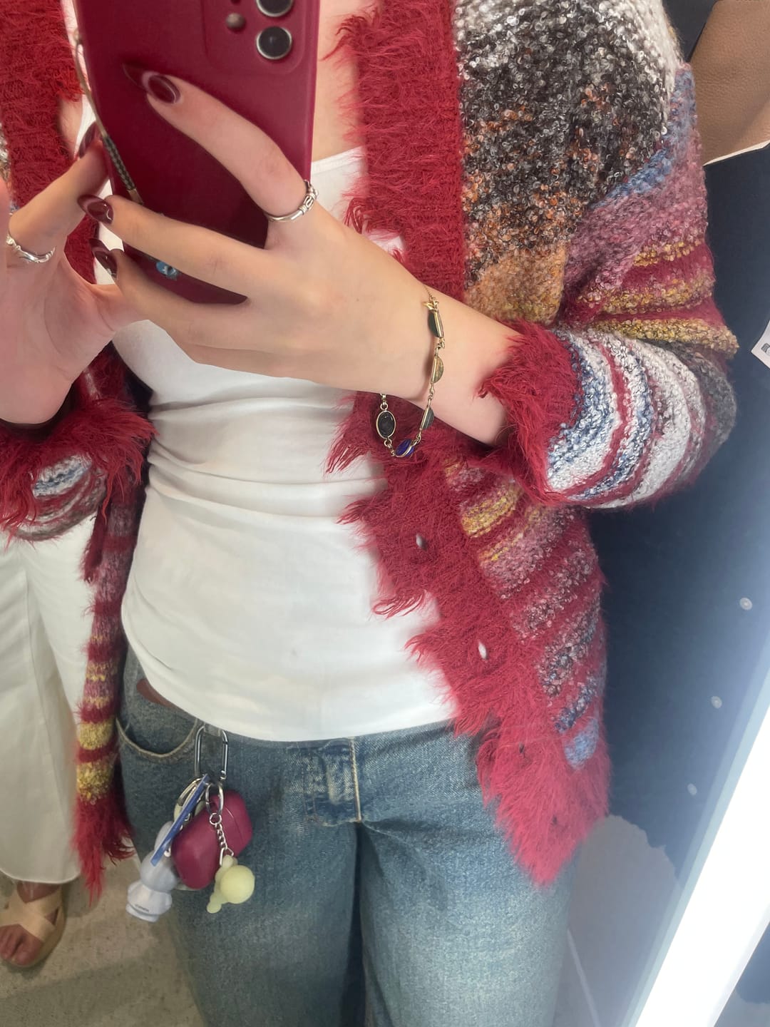 Customer photo review of Aelfric Eden Fringe Stripe Cardigan