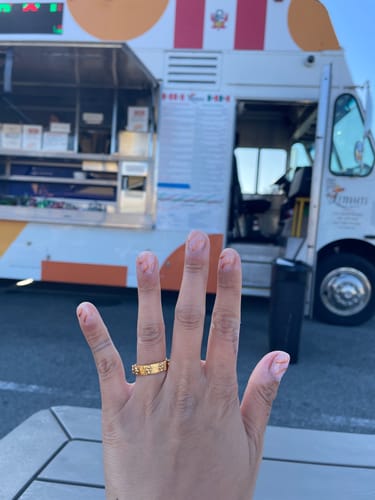 Customer photo review of Patak Granulated Ring Band