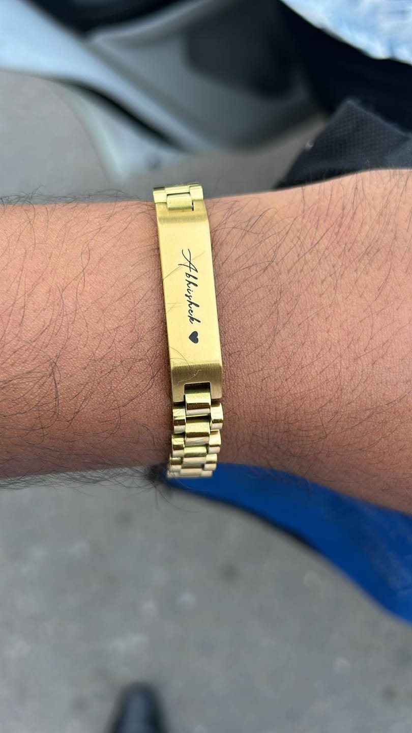 Customer photo review of Personalised Stark Bracelet