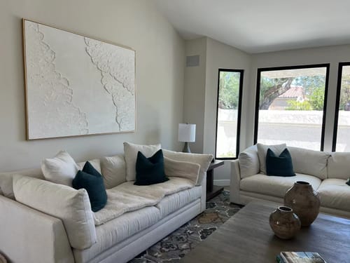 Customer photo review of 3D White Abstract Painting #ABAH45