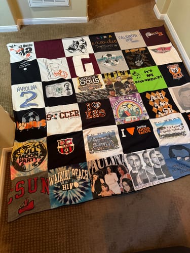 T-shirt quilt from california state university northridge by Karolina from CA