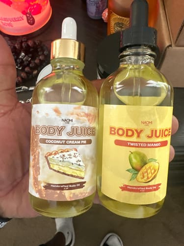 Customer photo review of BOGO Yummy Body Juice Oil - 4 OZ