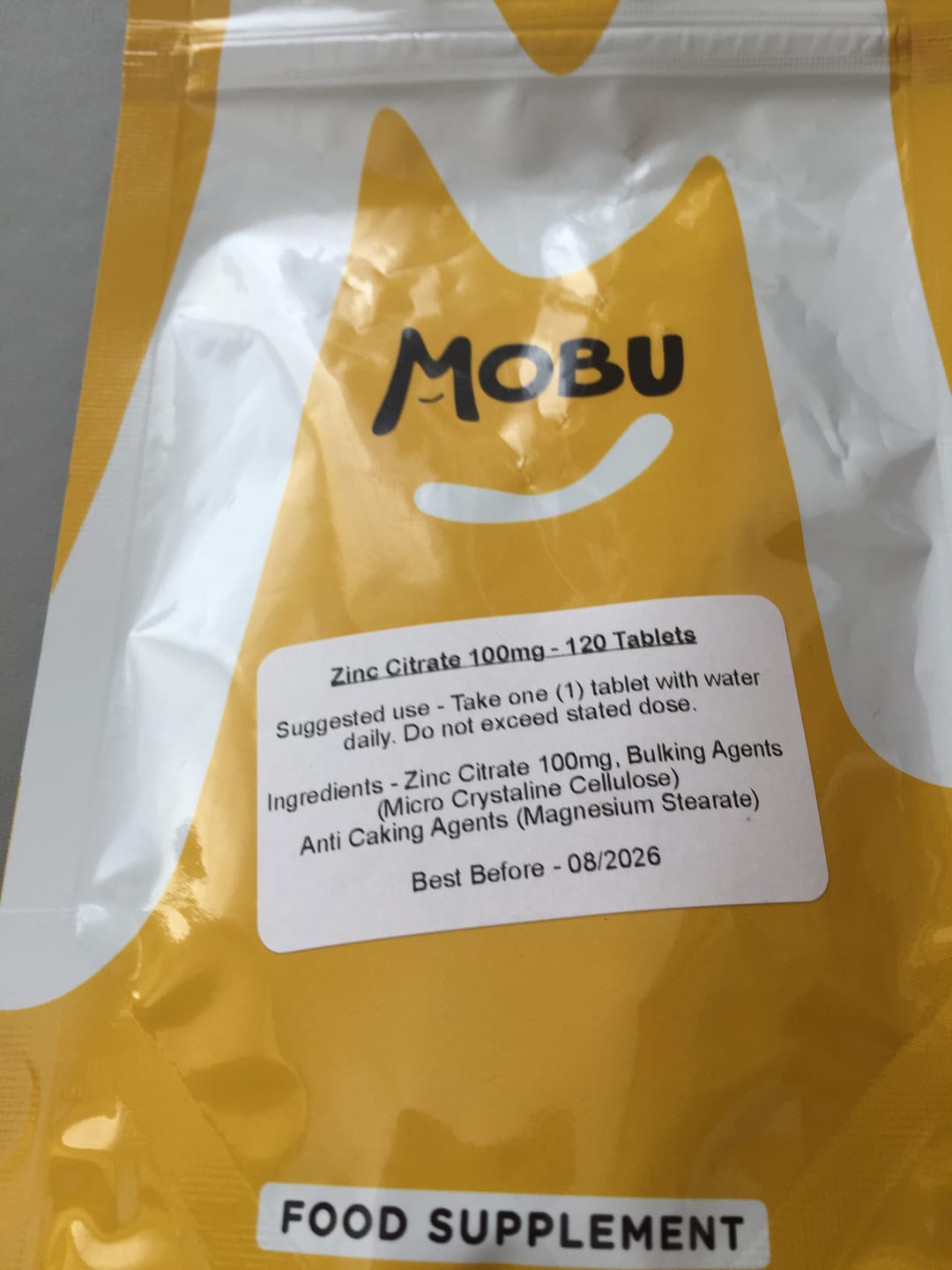 Customer photo review of Zinc Citrate 100mg