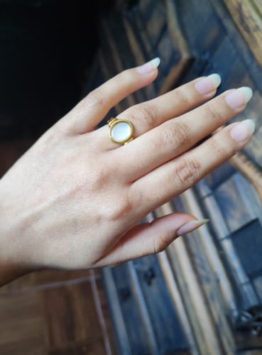 Reseña con foto de un cliente sobre Anillo Cielo