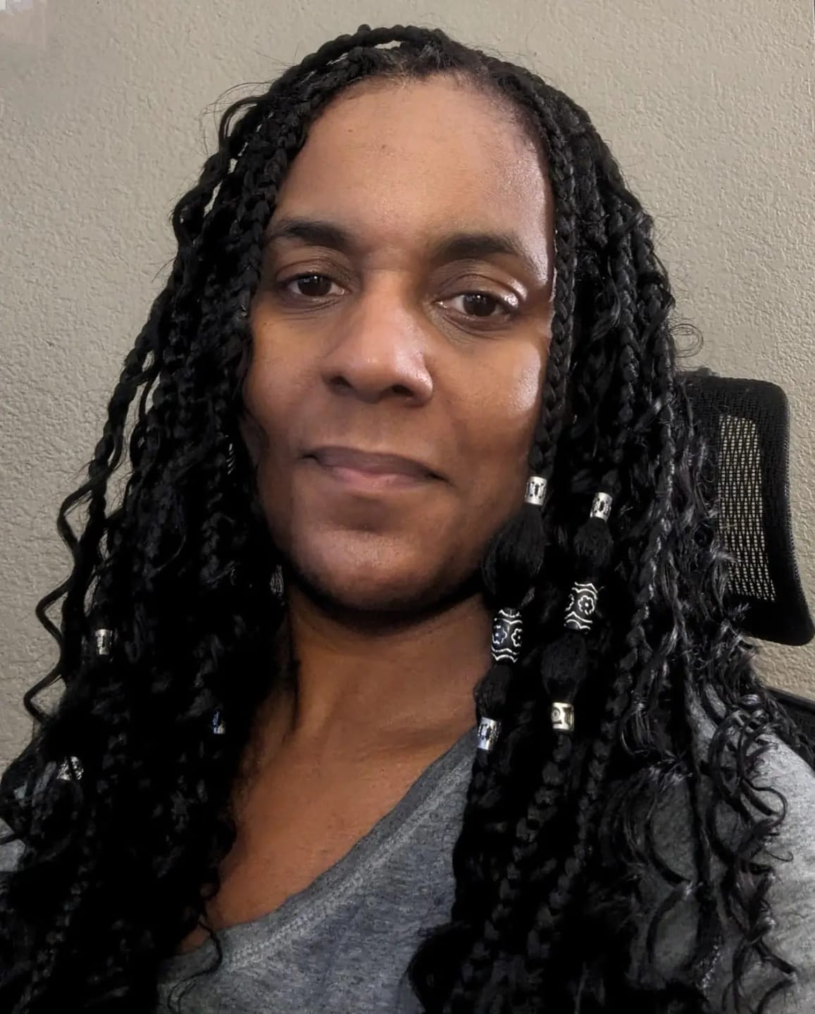 Customer photo review of JYZ Spanish Curly 100% Bulk Human Hair For Braiding No Weft