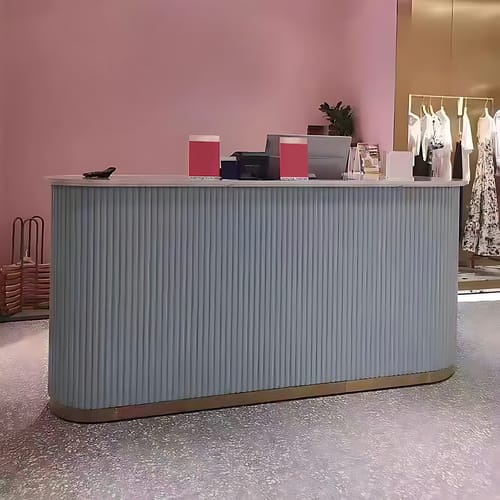 Customer photo review of Modern Simple U-shape Reception Desk