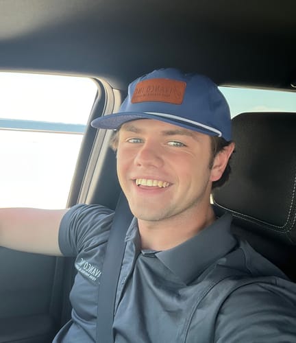 Customer photo review of Custom Grandpa Leather Patch Rope Hats