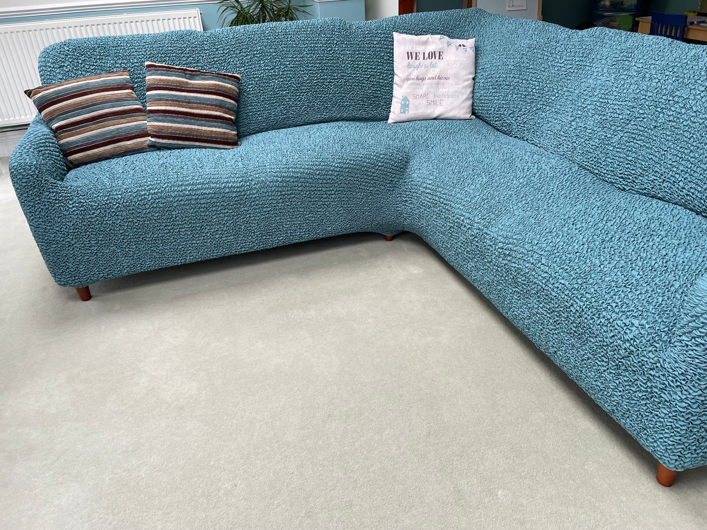 Customer photo review of Corner Sofa Cover - Tiffany, Microfibra