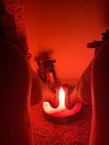 Customer photo review of 11" Himalayan Salt Dome Lamp for Hands and Feet