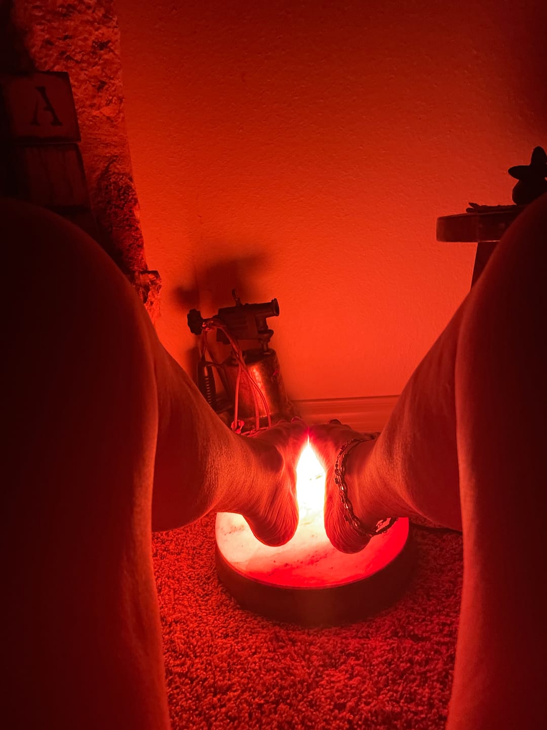 Customer photo review of 11" Himalayan Salt Dome Lamp for Hands and Feet