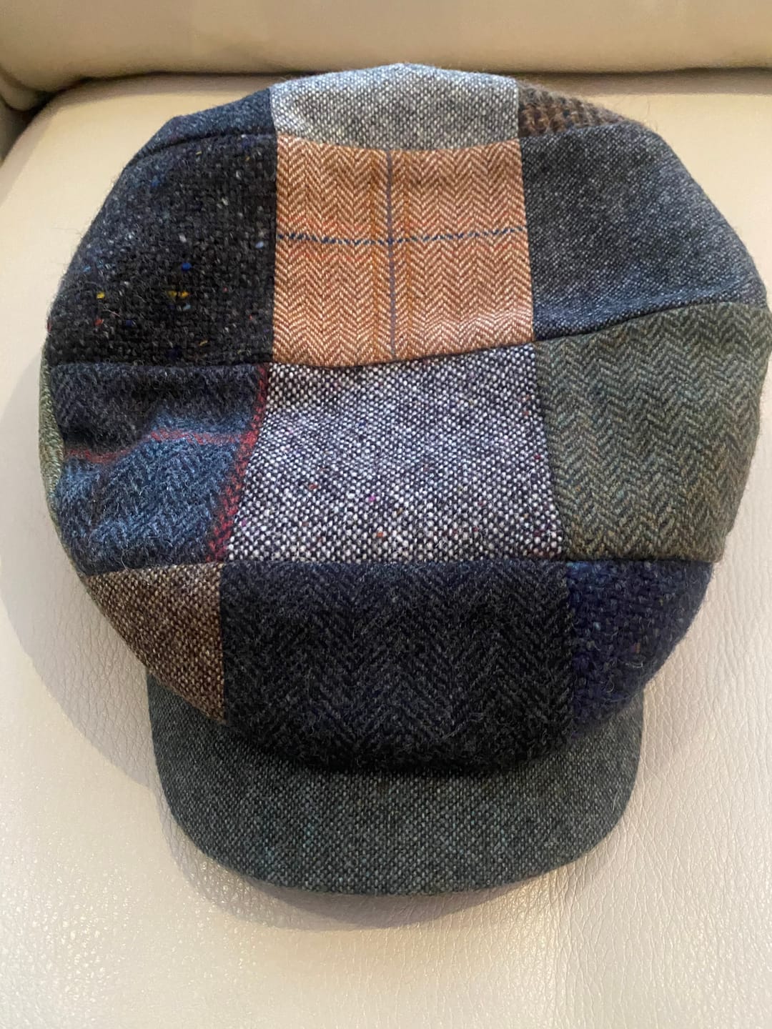 Customer photo review of Daithi Cap Patchwork Tweed