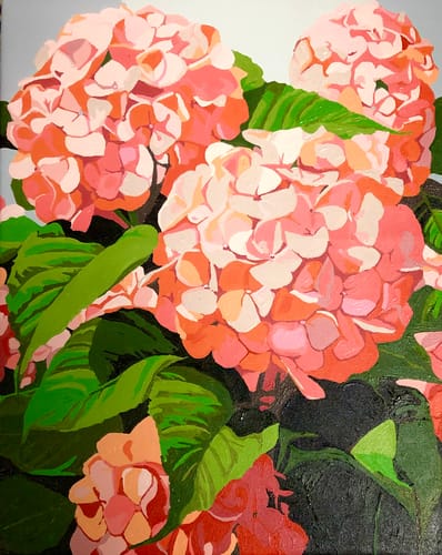 Customer photo review of Hydrangeas - Paint by Numbers