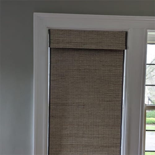 Customer photo review of Keego Classic Motorized Roman Shades with lining
