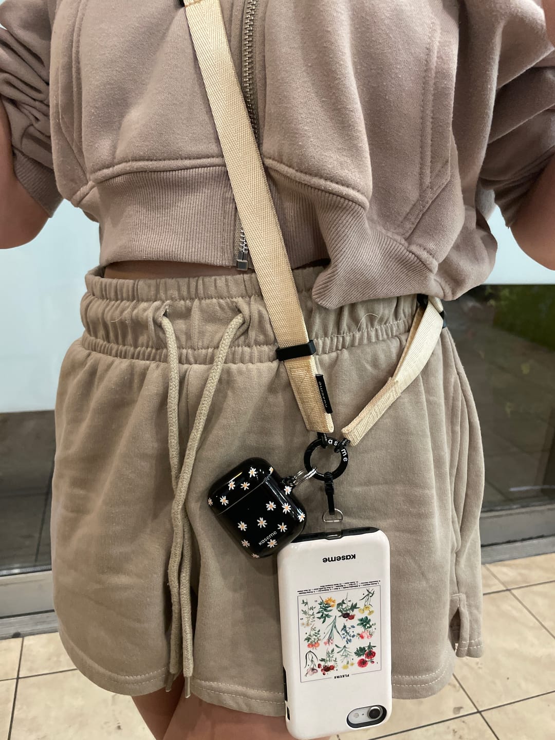 Customer photo review of Crossbody Phone Strap Beige