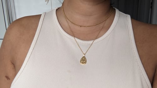 Customer photo review of Gold Satellite Chain Necklace