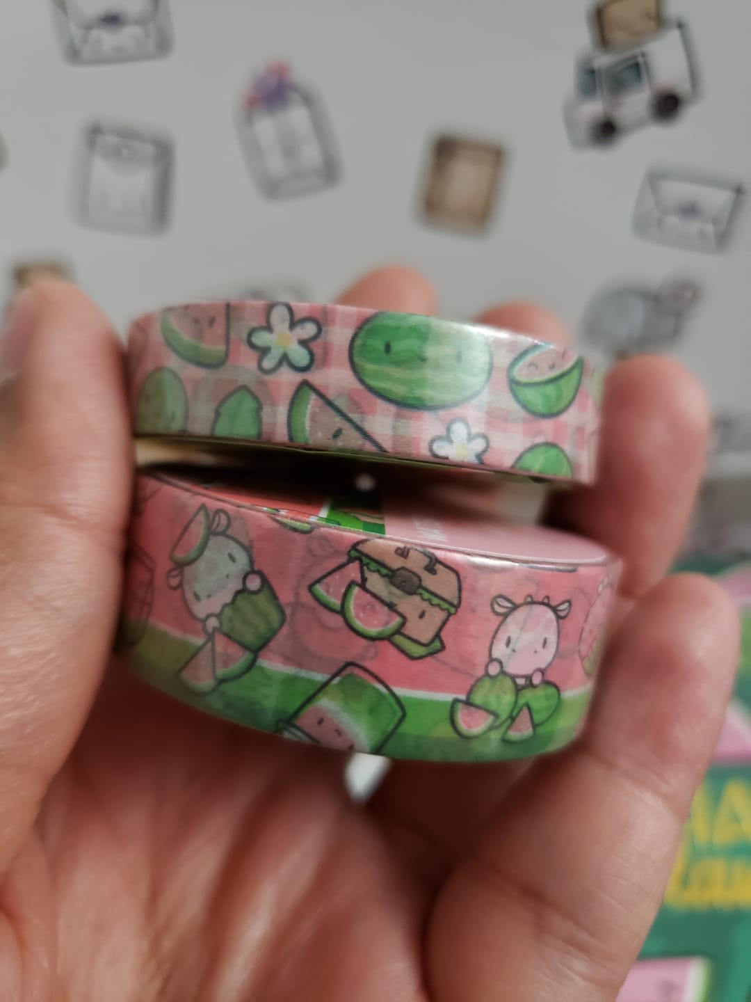 Customer photo review of Watermelon Fun Washi Tapes (Set of 2)
