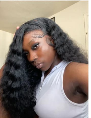 Customer photo review of JYZ Deep Wave I Tip Hair Extensions Human Hair Brazilian Pre Bonded 100% Keratin Human Hair Extensions 1g/Strand Stick Tip Hair extensions