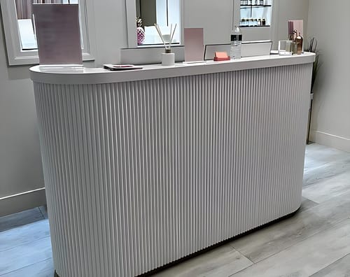 Customer photo review of Modern Simple U-shape Reception Desk