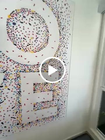 Customer video review of Thick Structure Abstract Painting "Love"