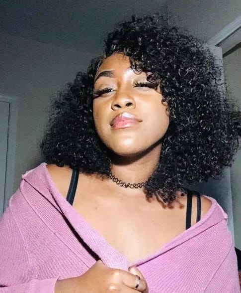Customer photo review of JYZ Tape in Hair Extensions Curly Human Hair Tape in Curly Extensions Double Sided Tape in Natural Curly Hair Extensions 100g 40 pcs