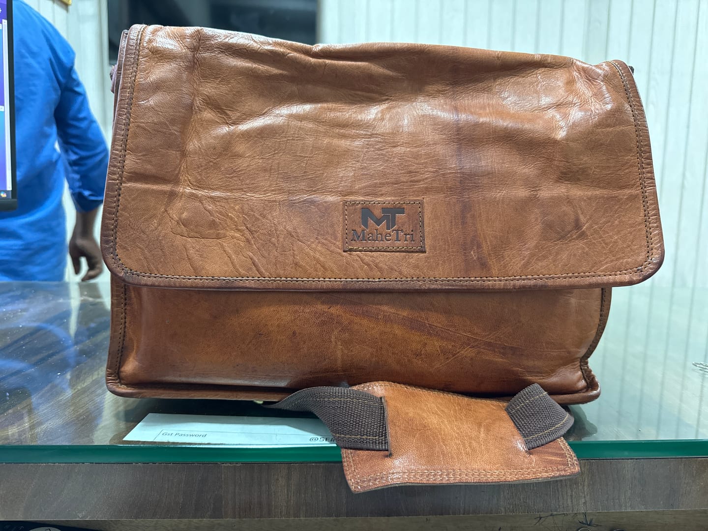 Customer photo review of Cambridge Leather Satchel Bag