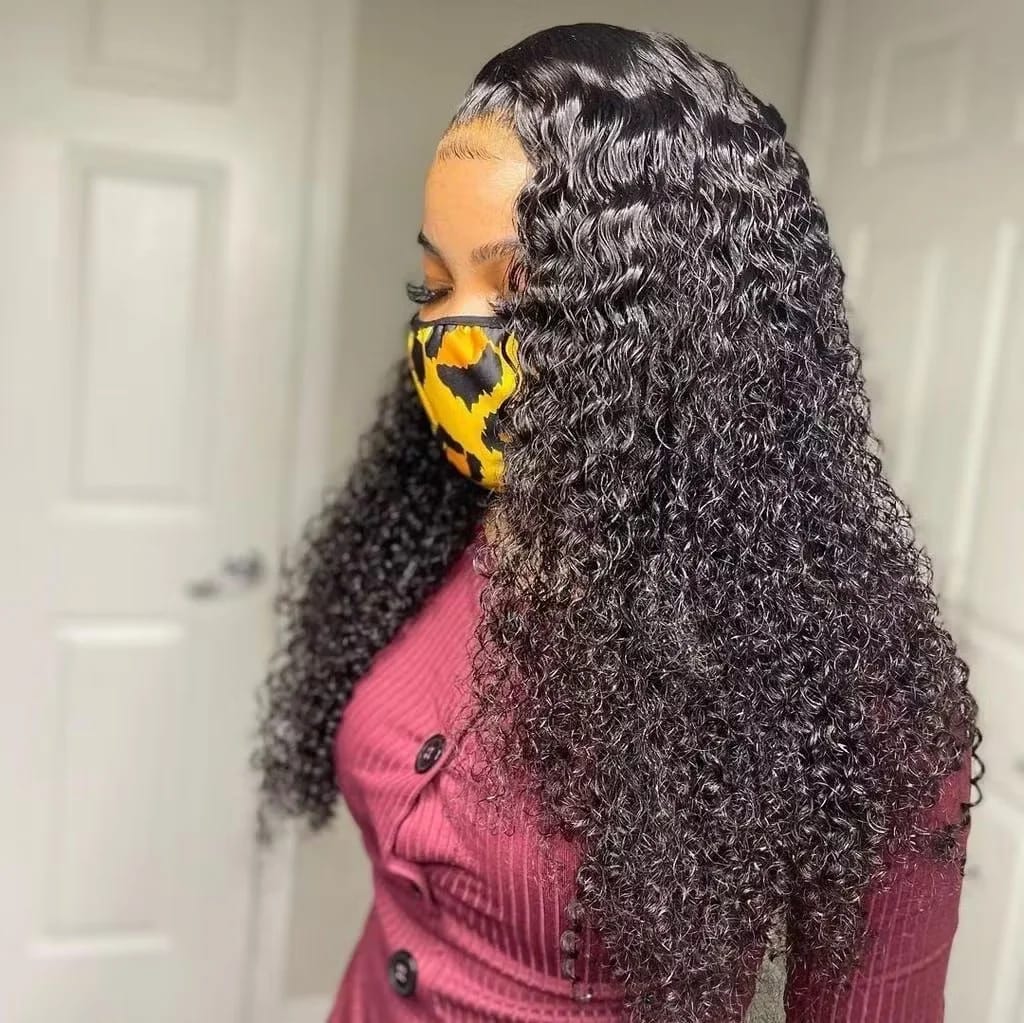 Customer photo review of JYZ Tape in Hair Extensions Curly Human Hair Tape in Curly Extensions Double Sided Tape in Natural Curly Hair Extensions 100g 40 pcs