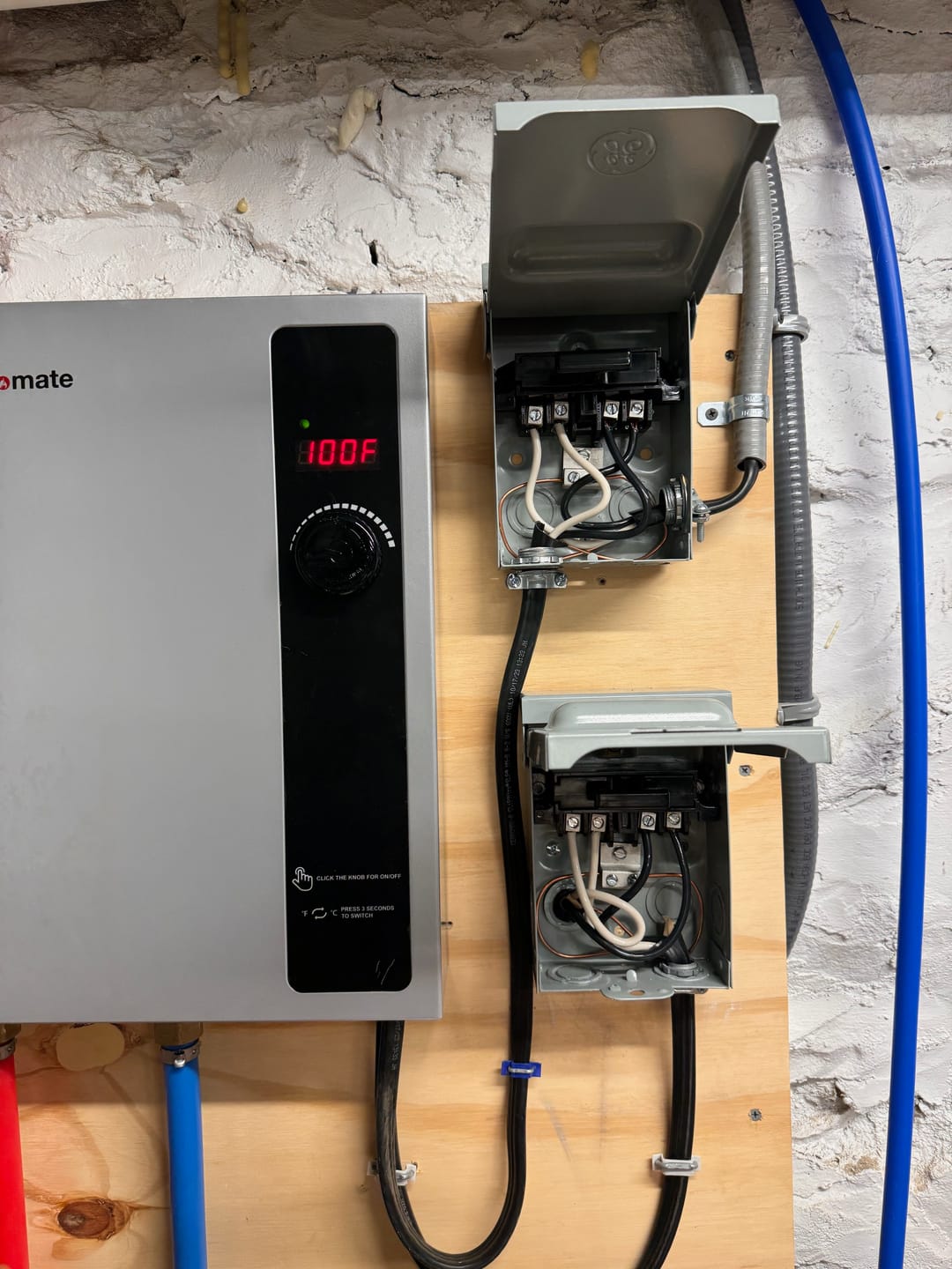 Customer photo review of Tankless Electric On Demand Instant Hot Water Heater - 240V | 11kW