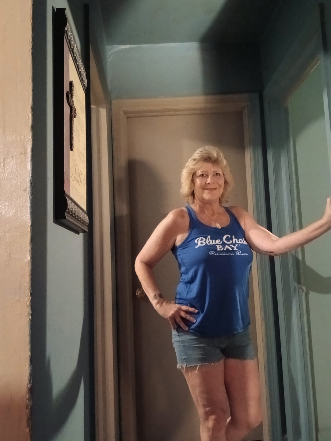 Customer photo review of Ladies Racerback Tank - Royal