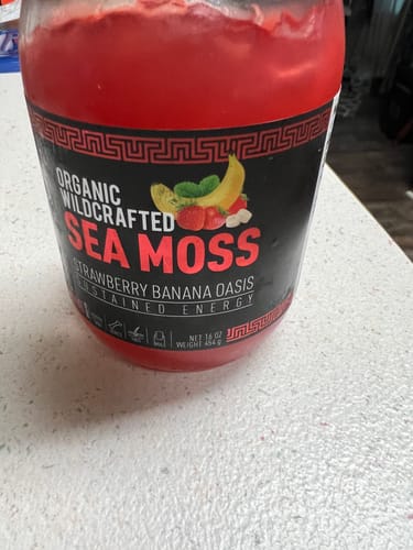 Customer photo review of Strawberry Banana Oasis Sea Moss Gel