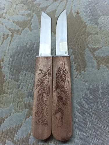 Customer photo review of Dual Samurai Chef Knife