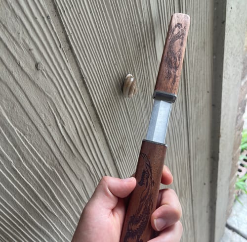 Customer photo review of Dual Samurai Chef Knife