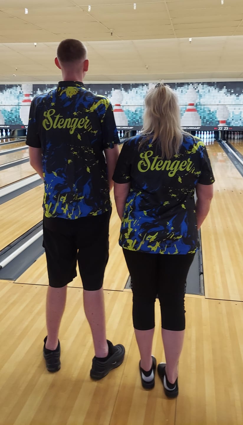 Customer photo review of Custom Bowling Jerseys For Men, Personalized Bowling Team Shirts Bowling Pin And Ball IPHW5183