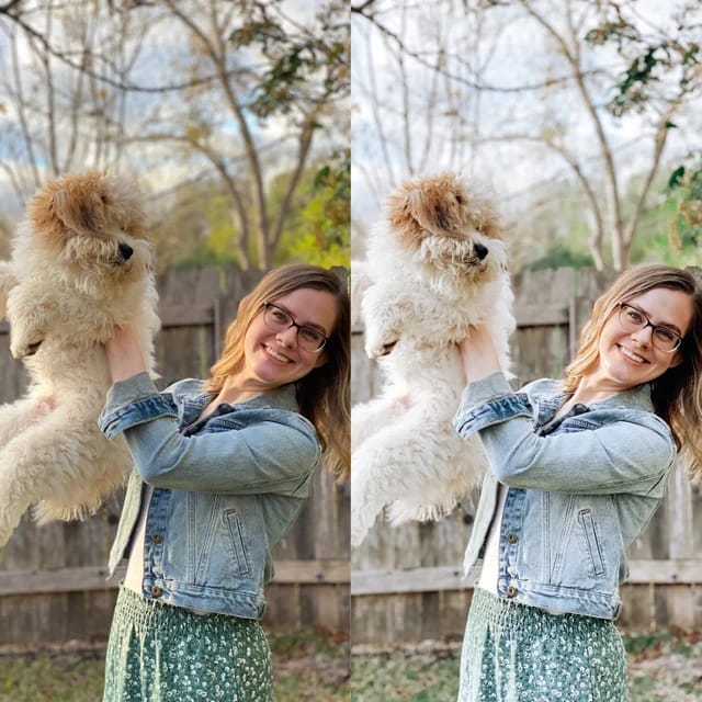 Customer photo review of Bright & Airy Preset Collection