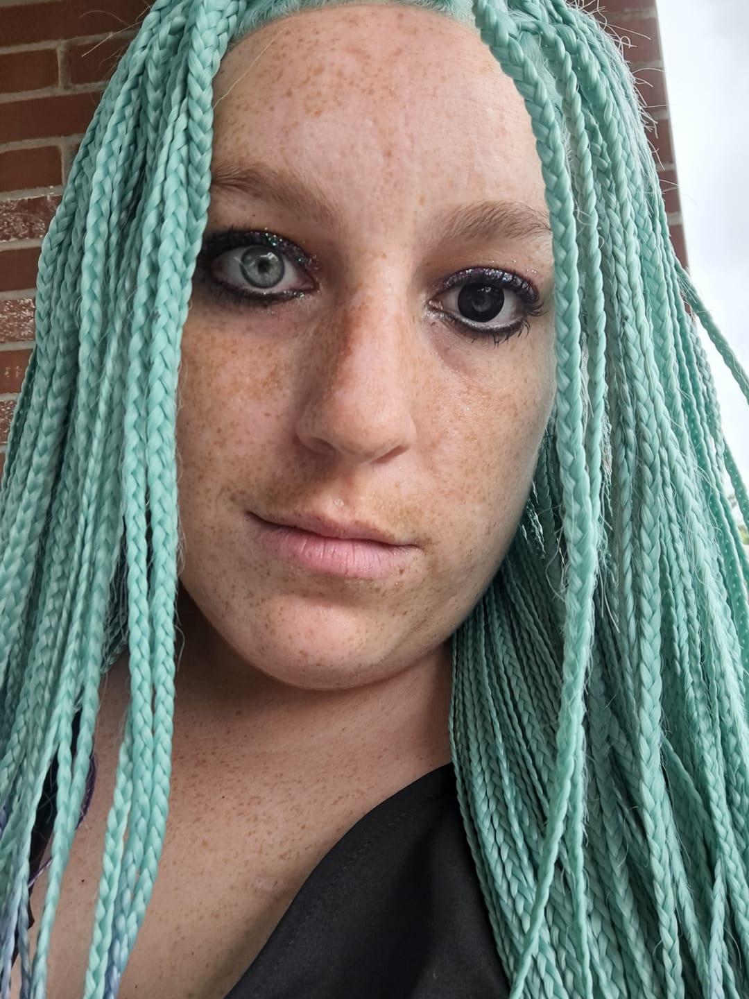 Customer photo review of PRIMAL ® Possessed - Black Colored contact Lenses