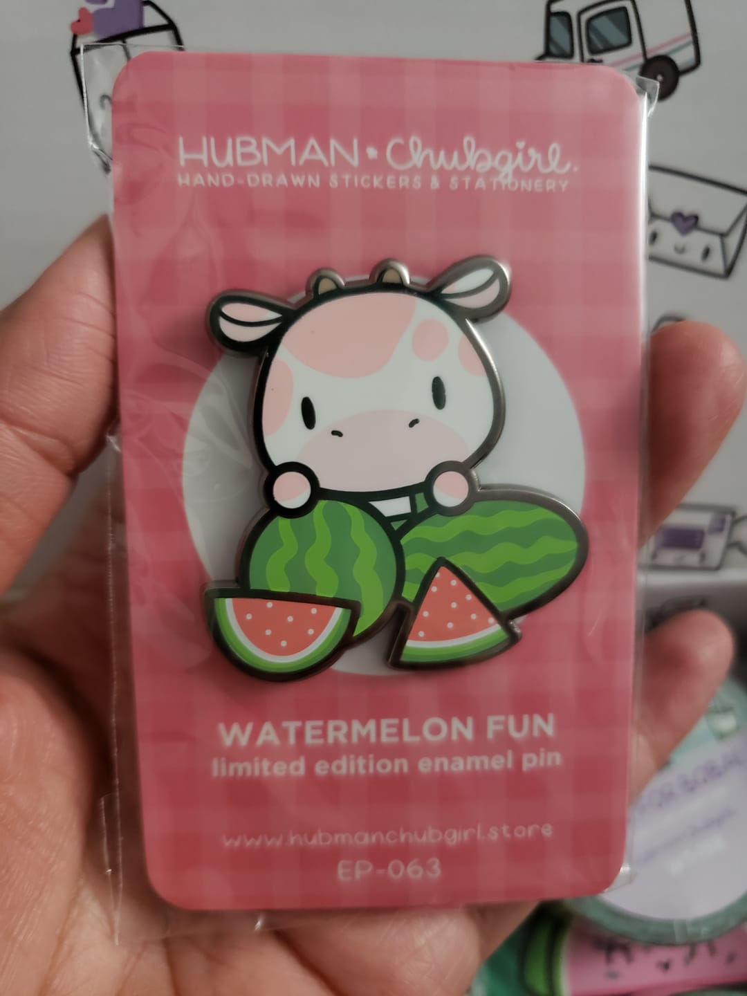 Customer photo review of Watermelon Fun Pin
