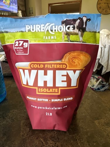 Customer photo review of Whey Protein Isolate Peanut Better