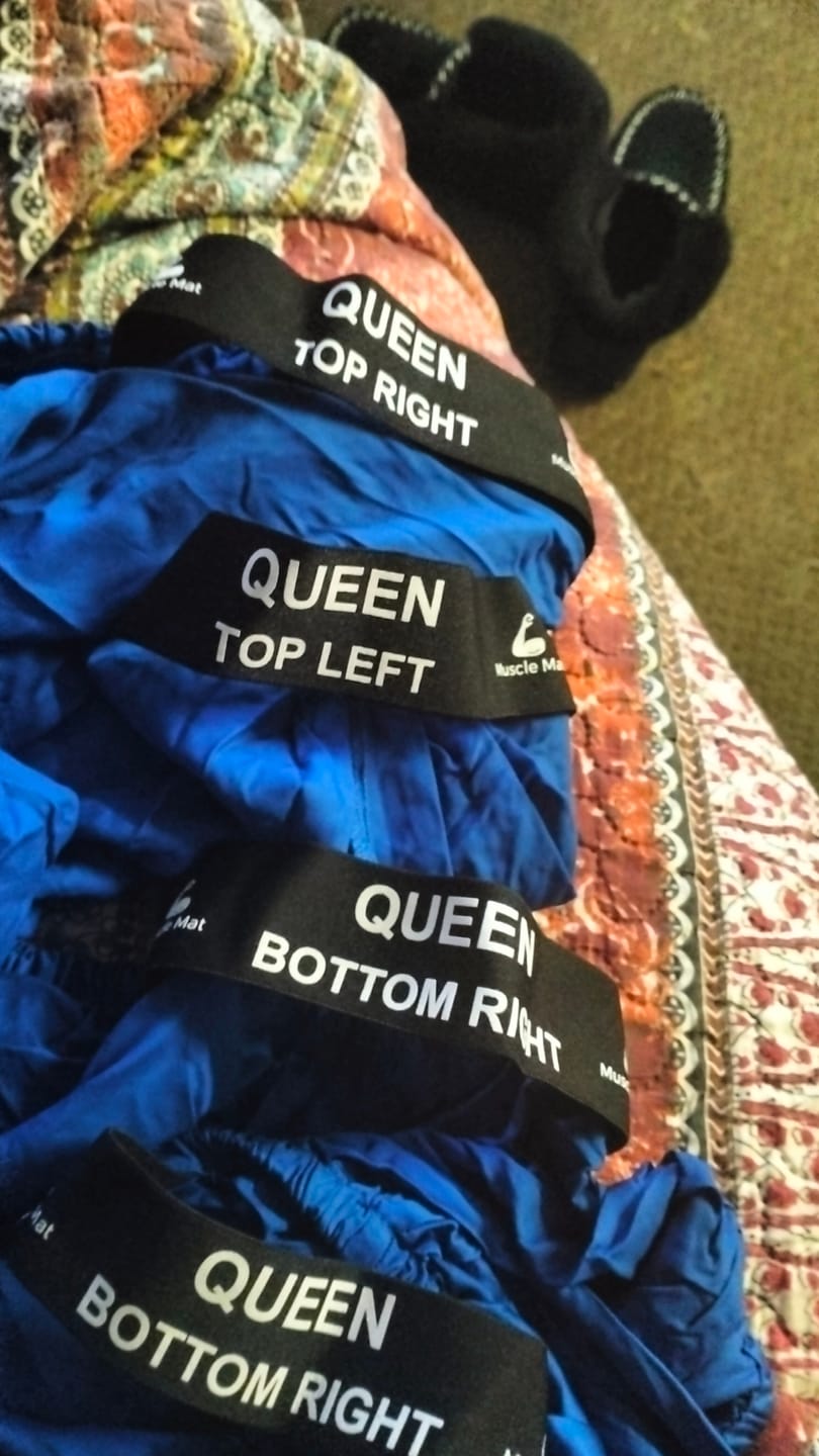 Customer photo review of Muscle Mat Easy-Make Luxury Bed Sheet Set