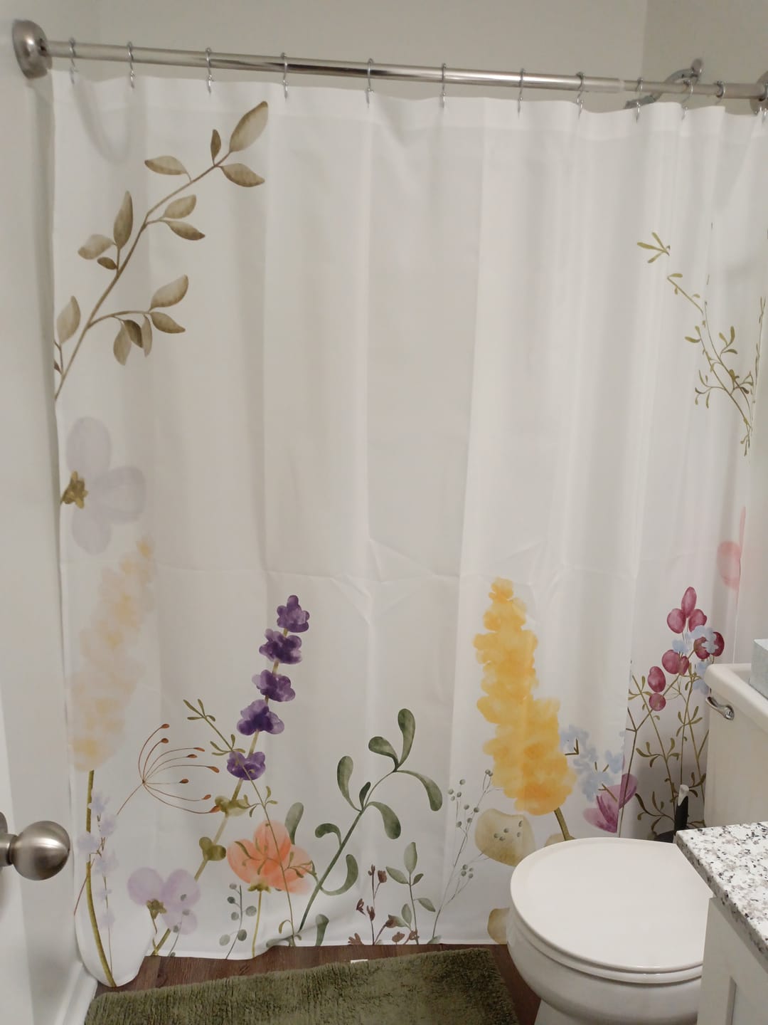 Customer photo review of Wildflowers Shower Curtain - White
