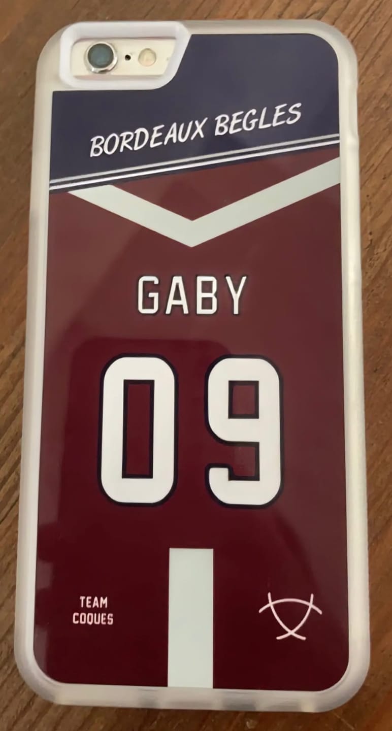Customer photo review of Coque rugby BORDEAUX BEGLES personnalisable - TEAMCOQUES