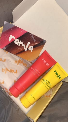 Customer photo review of Sand Repellent - Pineapple Punch