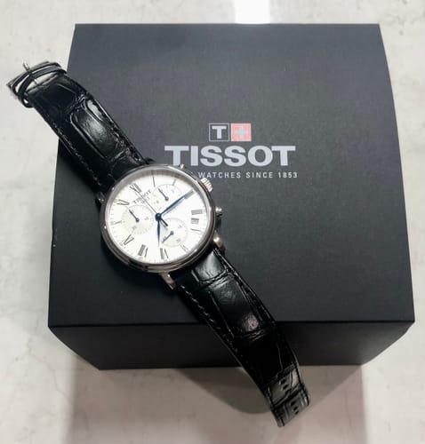 Customer photo review of Tissot Carson Premium Men's 41mm Stainless Steel Quartz Chronograph Watch T122.417.16.033.00
