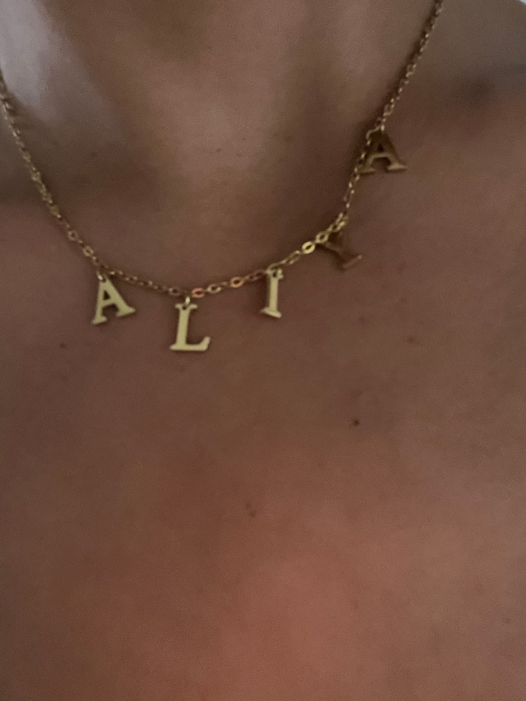 Customer photo review of Collier Personnalisable Initiales