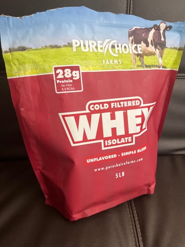 Customer photo review of Whey Protein Unflavored