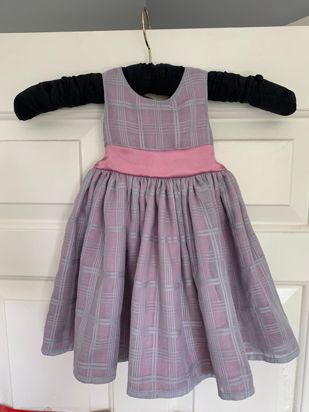 Customer photo review of Grey Checkered Muslin Fabric