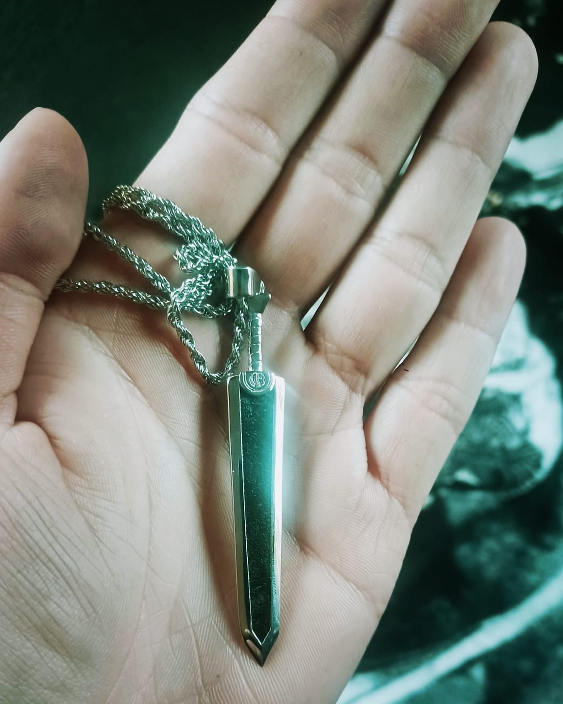 Customer photo review of Dragon Slayer Pendant