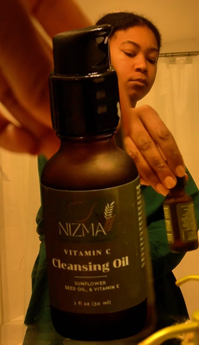 Customer photo review of Vitamin C Cleansing Oil